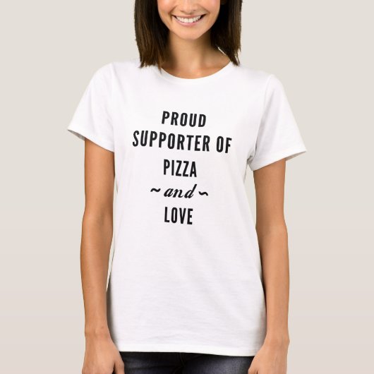 Pizza und Liebe T-Shirt (Vorderseite)