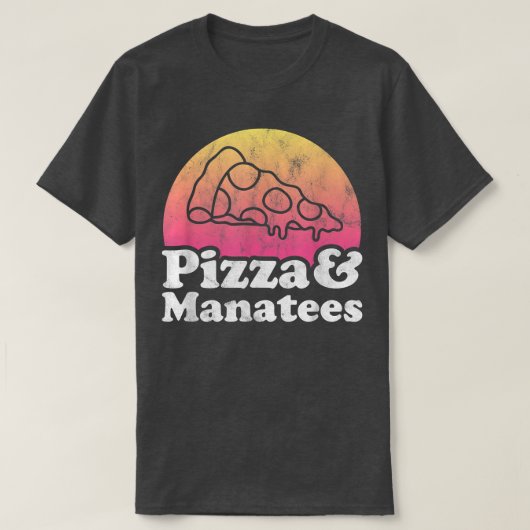 Pizza und Manatees oder Manatee T-Shirt (Design vorne)