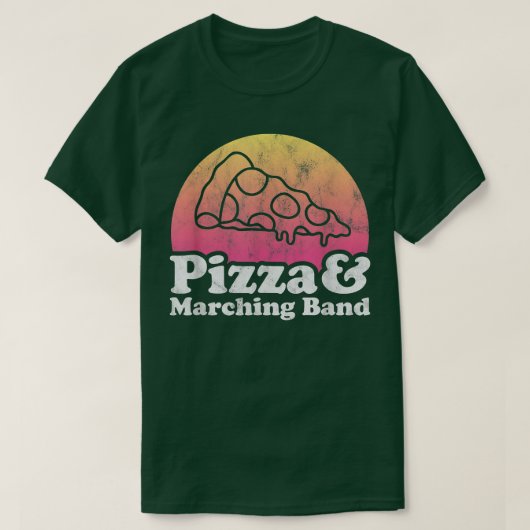 Pizza und Marching Band T-Shirt (Design vorne)