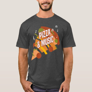 Pizza und Musiknoten Clef Piano MusicianT-Shirt T-Shirt
