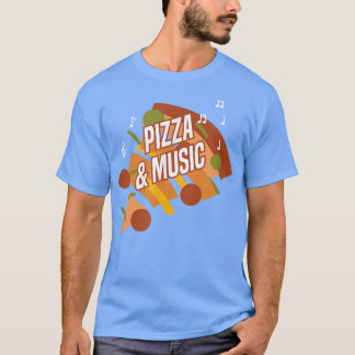 Pizza und Musiknoten Clef Piano Musiker 14052949 T-Shirt