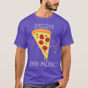 Pizza und Noten Musiker Notenschlüssel Hobbykoch T-Shirt
