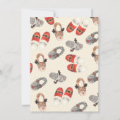 Pizza und Pajamas Weihnachtsfeier Einladung (Rückseite)