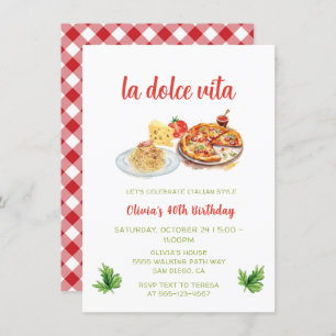 Pizza und Pasta Party Geburtstag Italienisches Abe Einladung