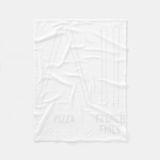 Pizza und Pizzen des Skilehrers und Pizzen des Fra Fleecedecke