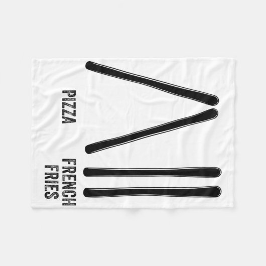 Pizza und Pizzen des Skilehrers und Pizzen des Fra Fleecedecke (Vorderseite (Horizontal))