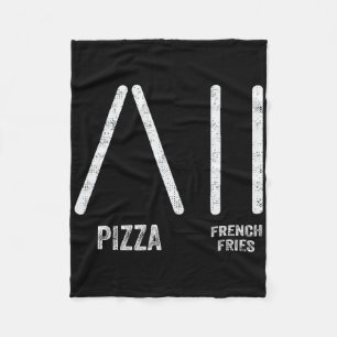 Pizza und Pommes Frites im Skistil - Lustiges Skif Fleecedecke