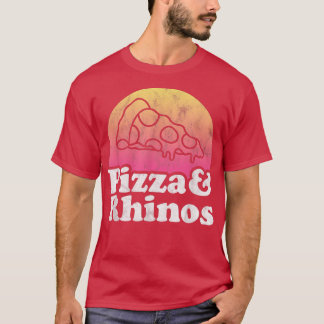 Pizza und Rhinos oder Rhino Rhinoceros T-Shirt