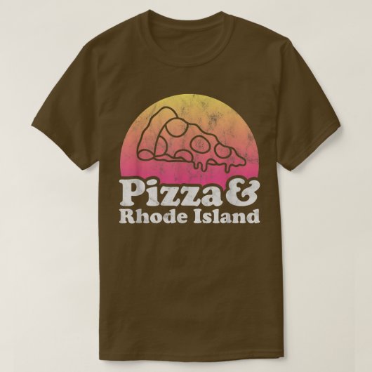 Pizza und Rhode Island T-Shirt (Design vorne)