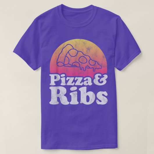 Pizza und Ribs T-Shirt (Design vorne)