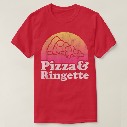 Pizza und Ringette T-Shirt (Design vorne)
