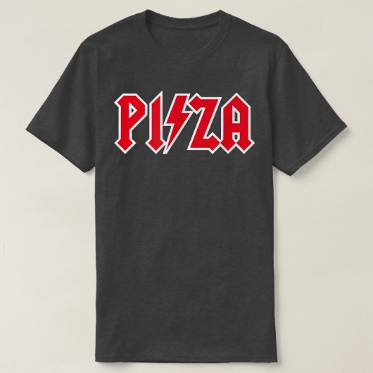 Pizza und Rock Music, Pizzeria, Hard Rock, Rock n T-Shirt (Design vorne)