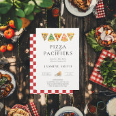 Pizza und Schnuller Kinderdusche Einladung