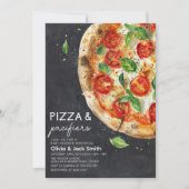 Pizza und Schnuller Lässig Pizza Baby Dusche Einladung (Vorderseite)