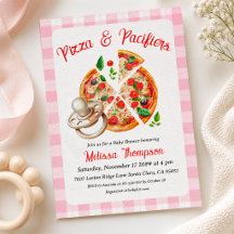 Pizza und Schnuller Mädchen Rosa Kariert Baby-Part