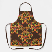 Pizza und Toppings Butterfly Formen Braune Schürze (Vorderseite)