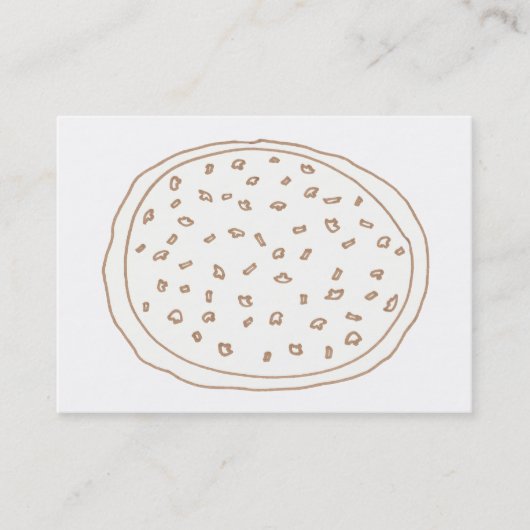 Pizza und Toppings Coloring Business Cards Visitenkarte (Vorderseite)