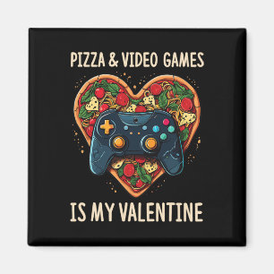Pizza und Videospiele sind mein Valentinstag Gamer Magnet