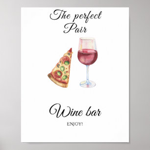 Pizza- und Wein-Junggesellinnenabschied - Weinbar Poster