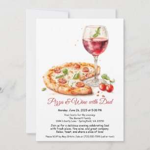 Pizza- und Weinabend – Vatertags-Dinnerparty Einladung