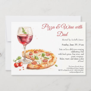 Pizza- und Weinabend – Vatertags-Dinnerparty Einladung