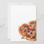 Pizza und Weinnacht Moderner Minimal Einladung (Rückseite)