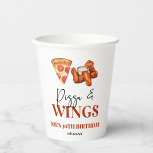 Pizza- und Wings-Geburtstagsfeier Pappbecher