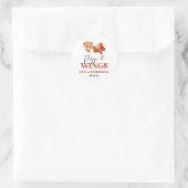 Pizza und Wings Geburtstagsfeier Runder Aufkleber (Tasche)