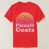 Pizza und Ziegen oder Ziege T-Shirt (Design vorne)