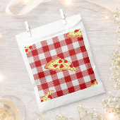 Pizza valentiner Gingham Geschenktütchen (Ausgeschnitten)