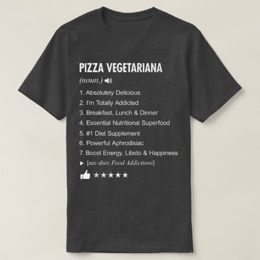 Pizza Vegetariana Definition: Funny T-Shirt (Design vorne)