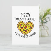 Pizza versteht dankeskarte (Stehend Vorderseite)