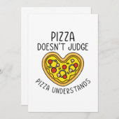 Pizza versteht dankeskarte (Vorne/Hinten)