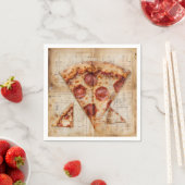 Pizza Vintag Blueprint Serviette (Beispiel)