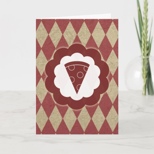 Pizza Vintag Einladung (Vorderseite)