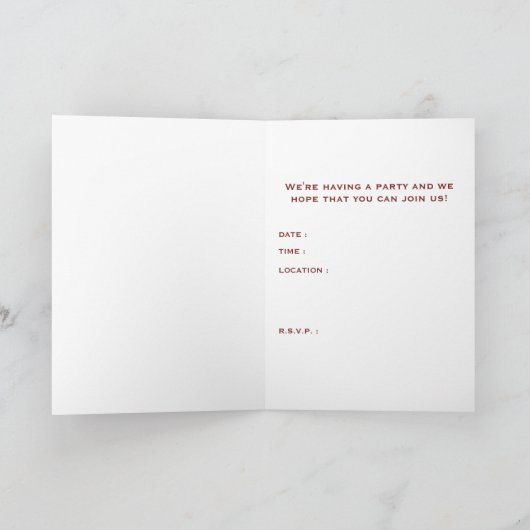 Pizza Vintag Einladung (Innenseite)