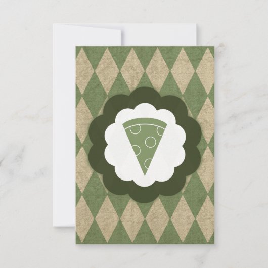 Pizza Vintag Einladung (Vorderseite)