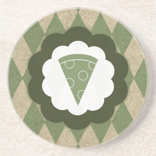 Pizza Vintag Getränkeuntersetzer (Vorne)