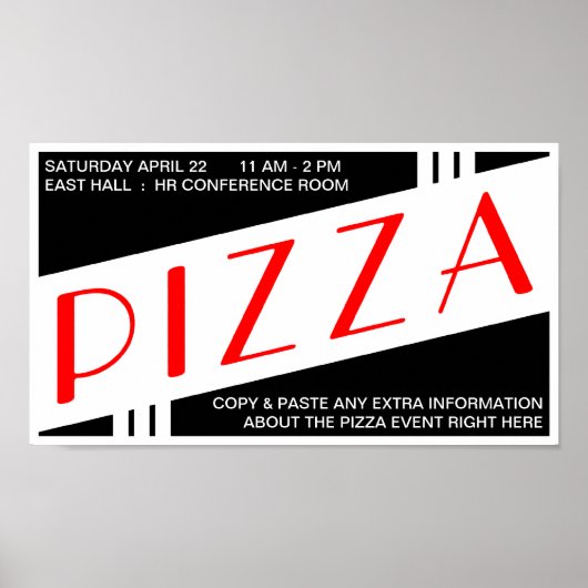 Pizza Vintag Poster (Vorne)
