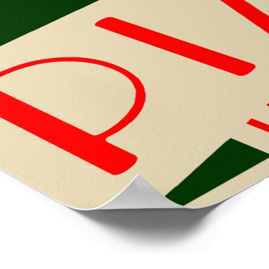 Pizza Vintag Poster (Ecke)