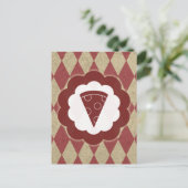Pizza Vintag Postkarte (Stehend Vorderseite)