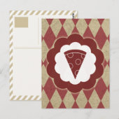 Pizza Vintag Postkarte (Vorne/Hinten)