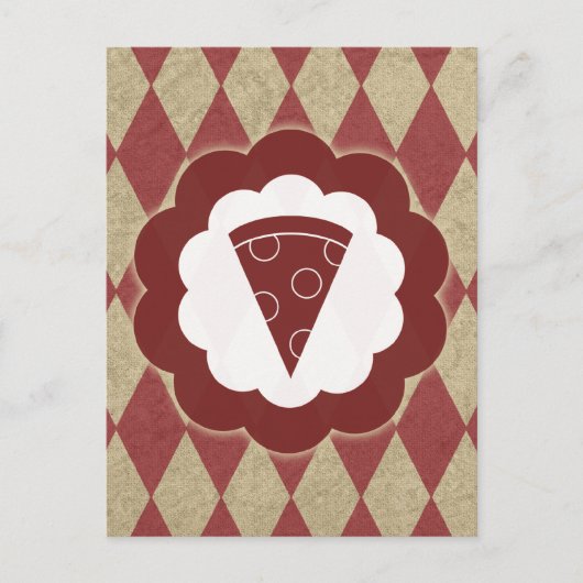 Pizza Vintag Postkarte (Vorderseite)