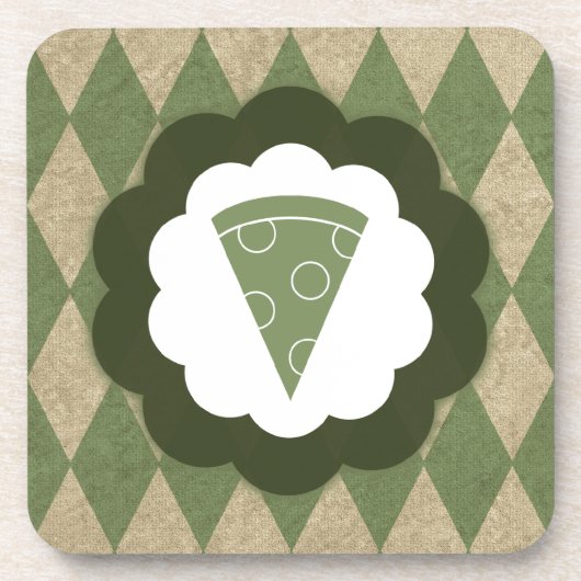 Pizza Vintage Getränkeuntersetzer (Vorderseite)