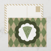 Pizza Vintage Postkarte (Vorne/Hinten)