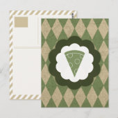 Pizza Vintage Postkarte (Vorne/Hinten)