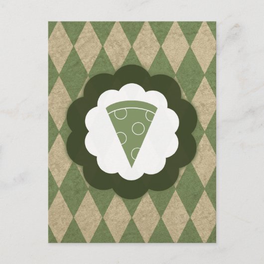 Pizza Vintage Postkarte (Vorderseite)