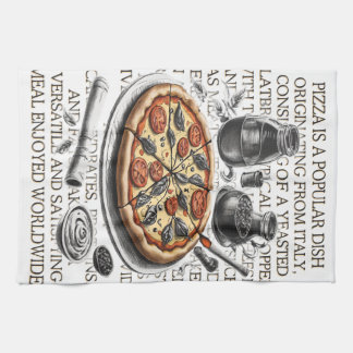 Pizza Vintage Skizze von CallisC Arts ⭐ ⭐ ⭐ ⭐ Geschirrtuch