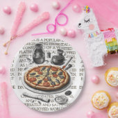 Pizza Vintage Skizze von CallisC Arts ⭐ ⭐ ⭐ ⭐ Pappteller (Party)