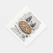Pizza Vintage Skizze von CallisC Arts ⭐ ⭐ ⭐ ⭐ Serviette (Ecke)